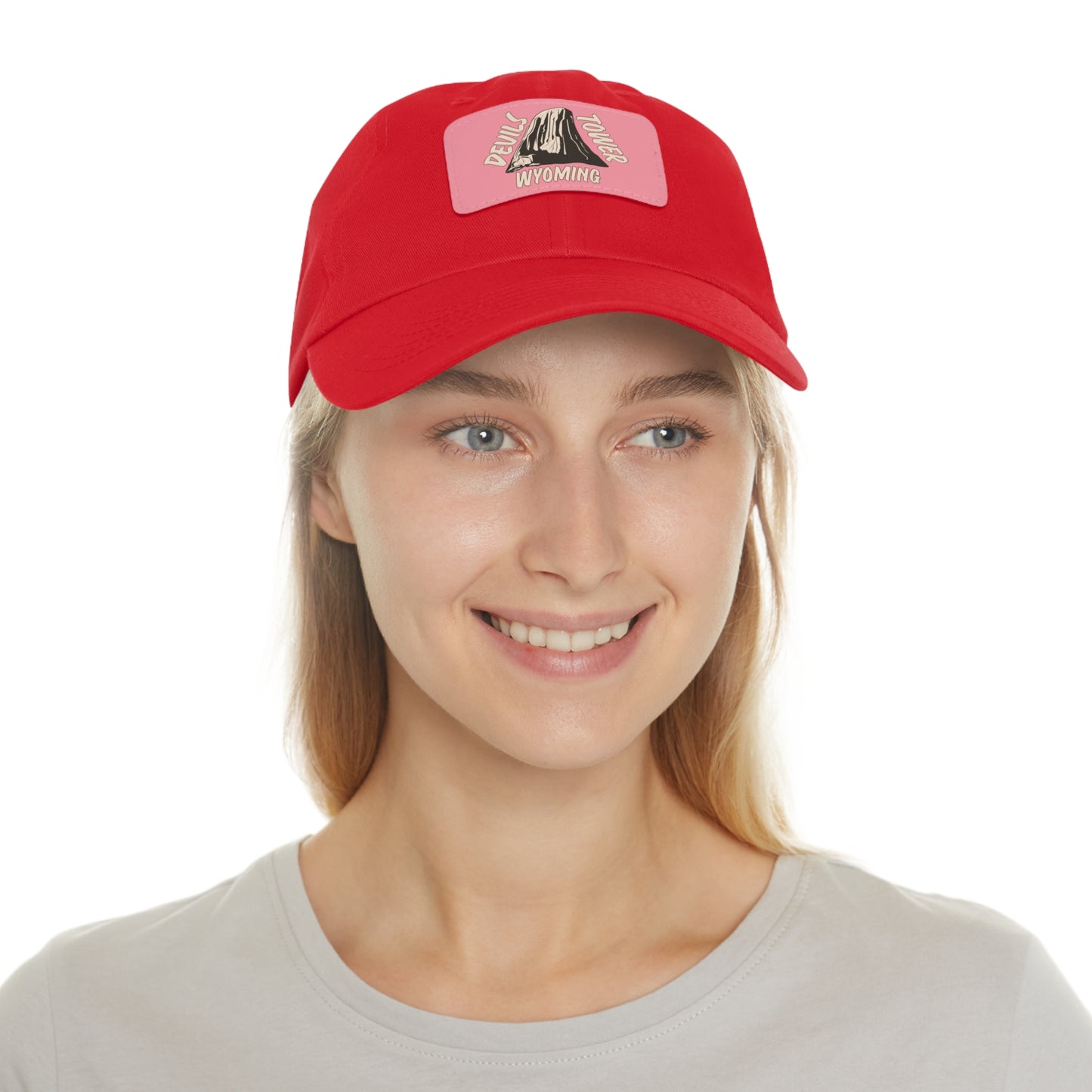 Devils Tower National Monument Dad Hat with Leather Patch