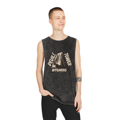 Devils Tower Unisex Stonewash Tank Top