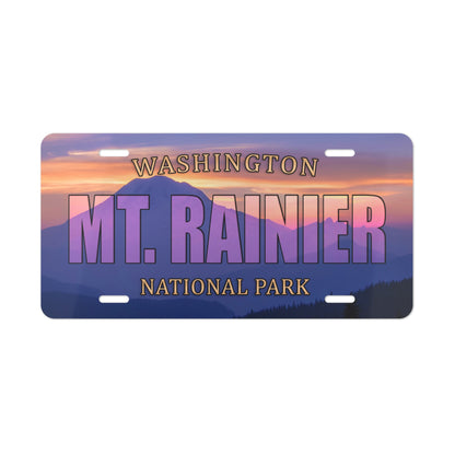 Mount Rainier National Park Custom License Plate