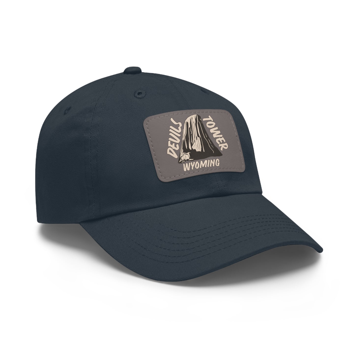 Devils Tower National Monument Dad Hat with Leather Patch