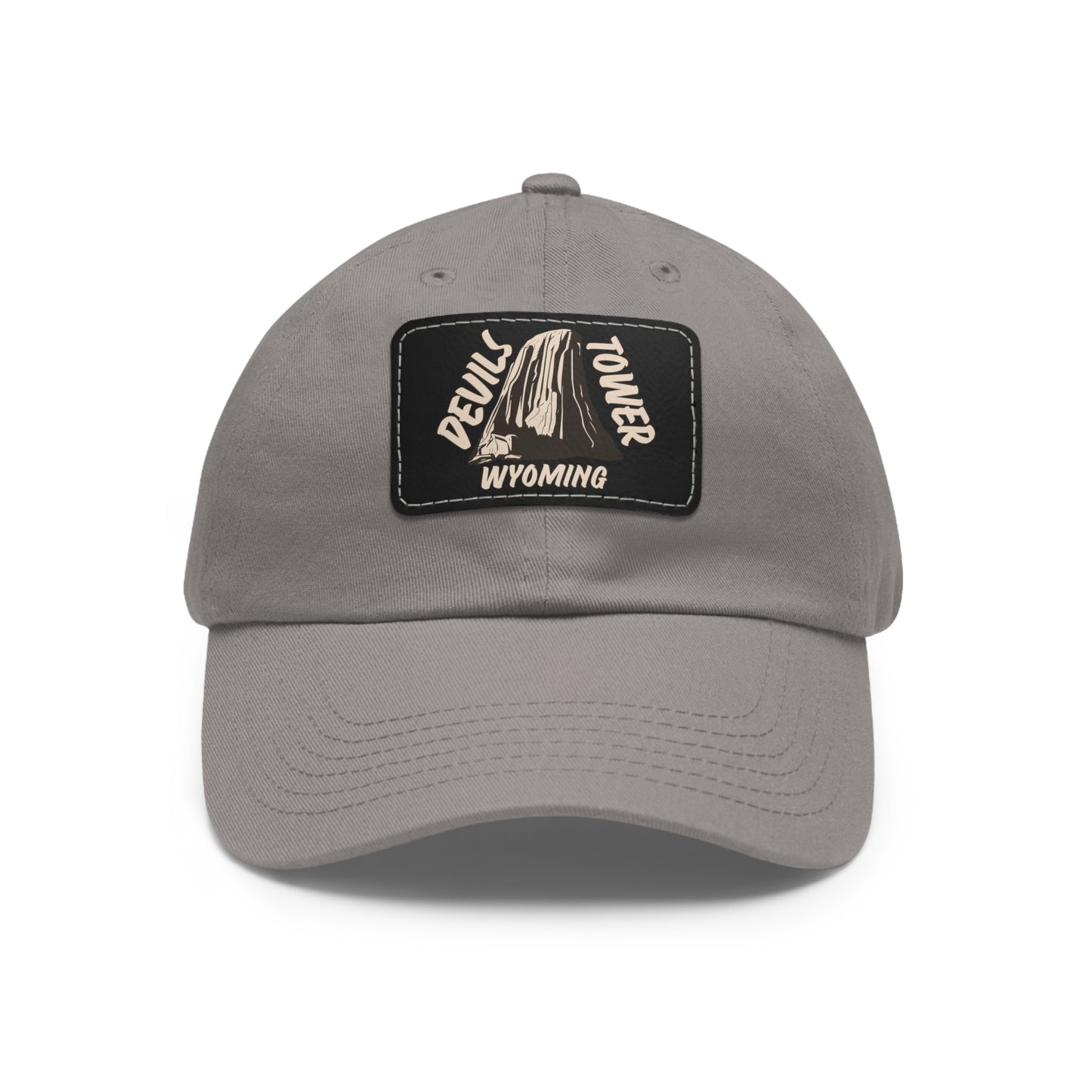 Devils Tower National Monument Dad Hat with Leather Patch