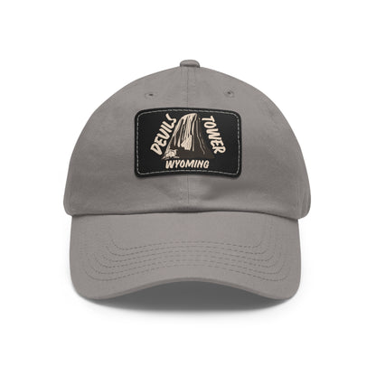 Devils Tower National Monument Dad Hat with Leather Patch