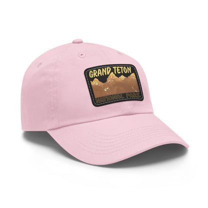 Grand Tetons National Park Dad Hat with Leather Patch