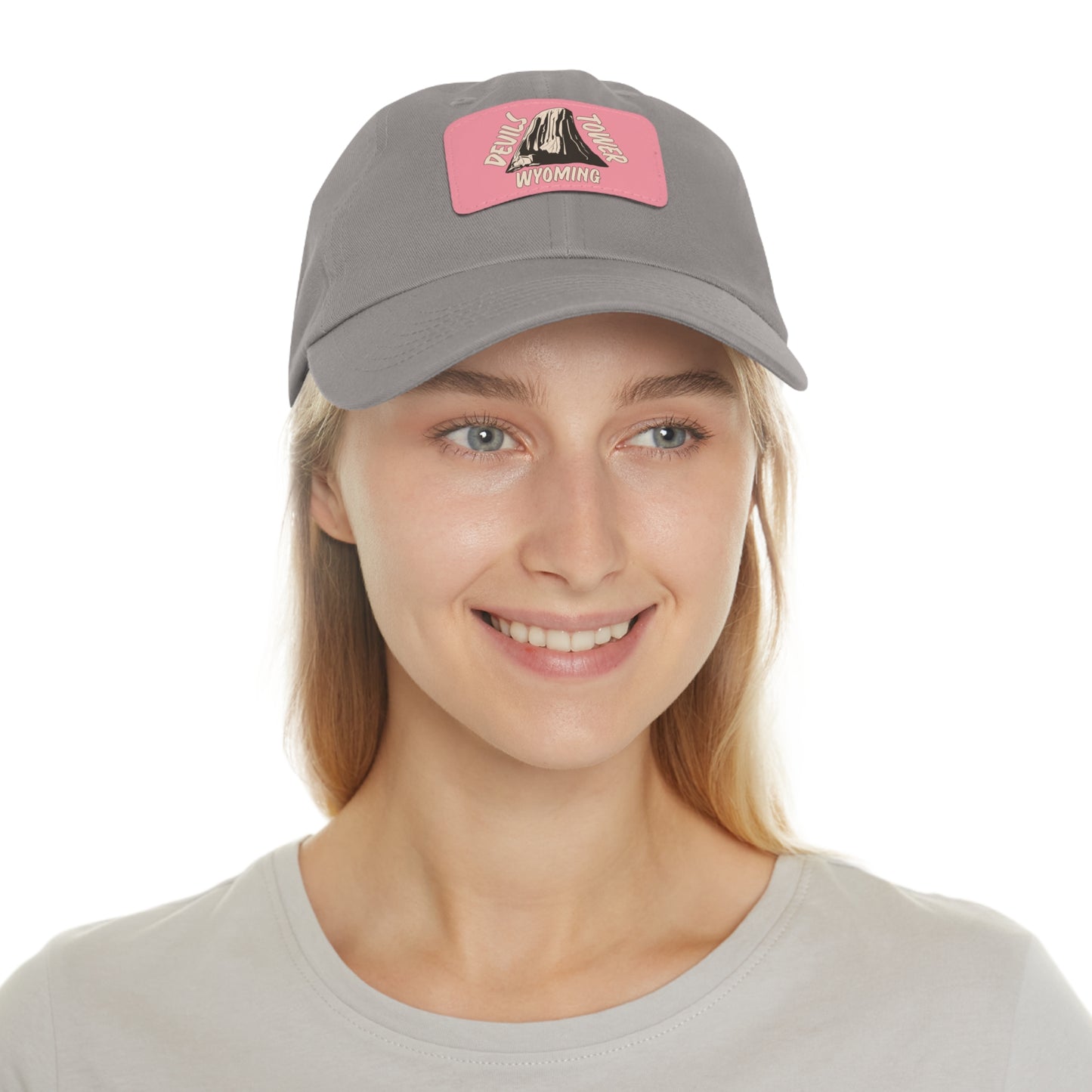 Devils Tower National Monument Dad Hat with Leather Patch