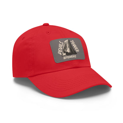 Devils Tower National Monument Dad Hat with Leather Patch