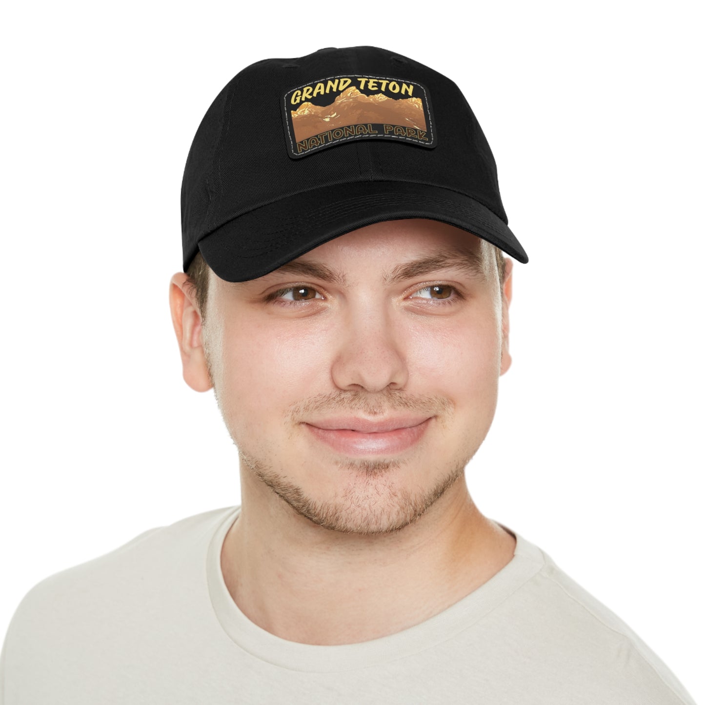 Grand Tetons National Park Dad Hat with Leather Patch