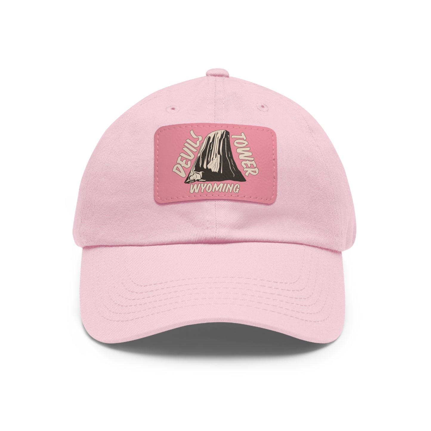 Devils Tower National Monument Dad Hat with Leather Patch