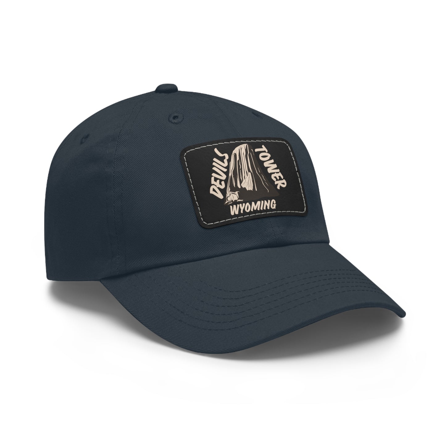 Devils Tower National Monument Dad Hat with Leather Patch