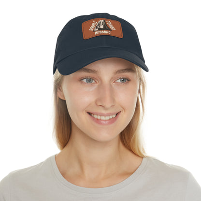 Devils Tower National Monument Dad Hat with Leather Patch