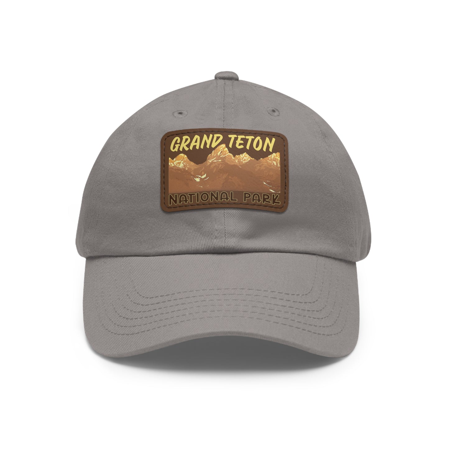 Grand Tetons National Park Dad Hat with Leather Patch