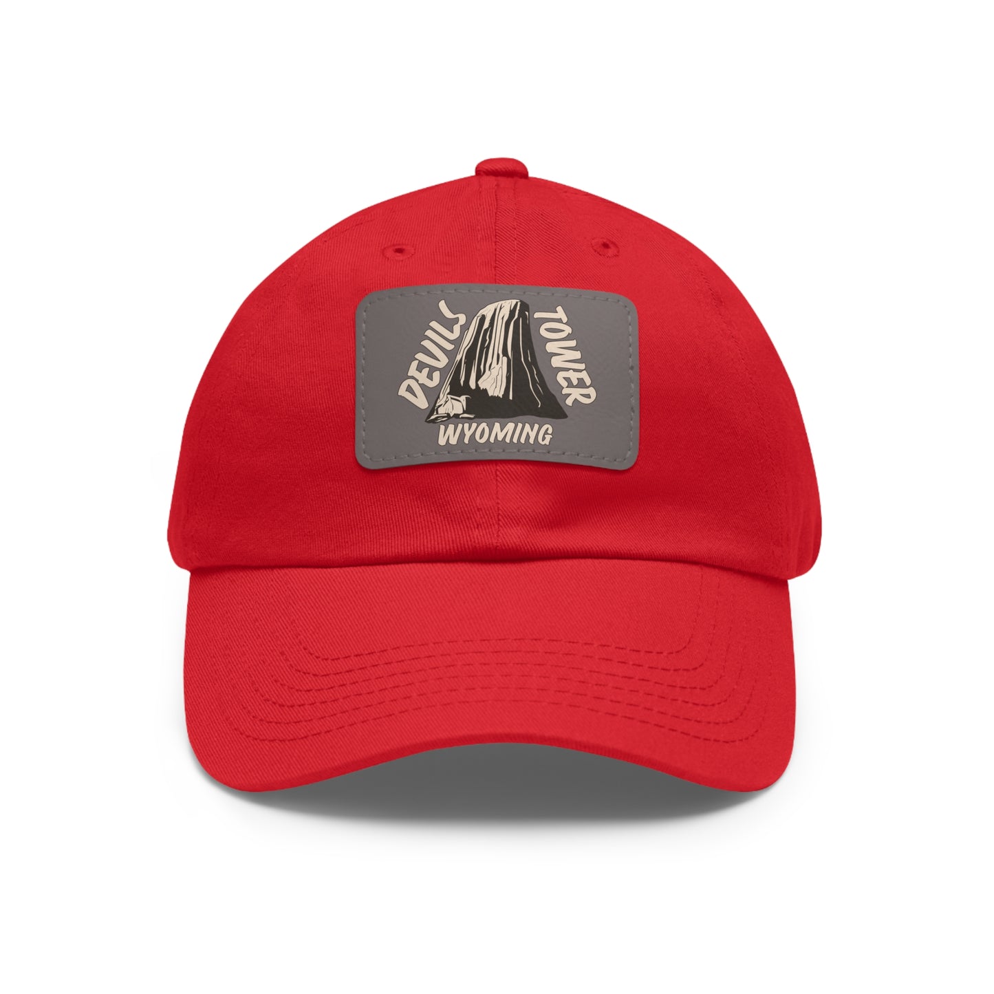 Devils Tower National Monument Dad Hat with Leather Patch