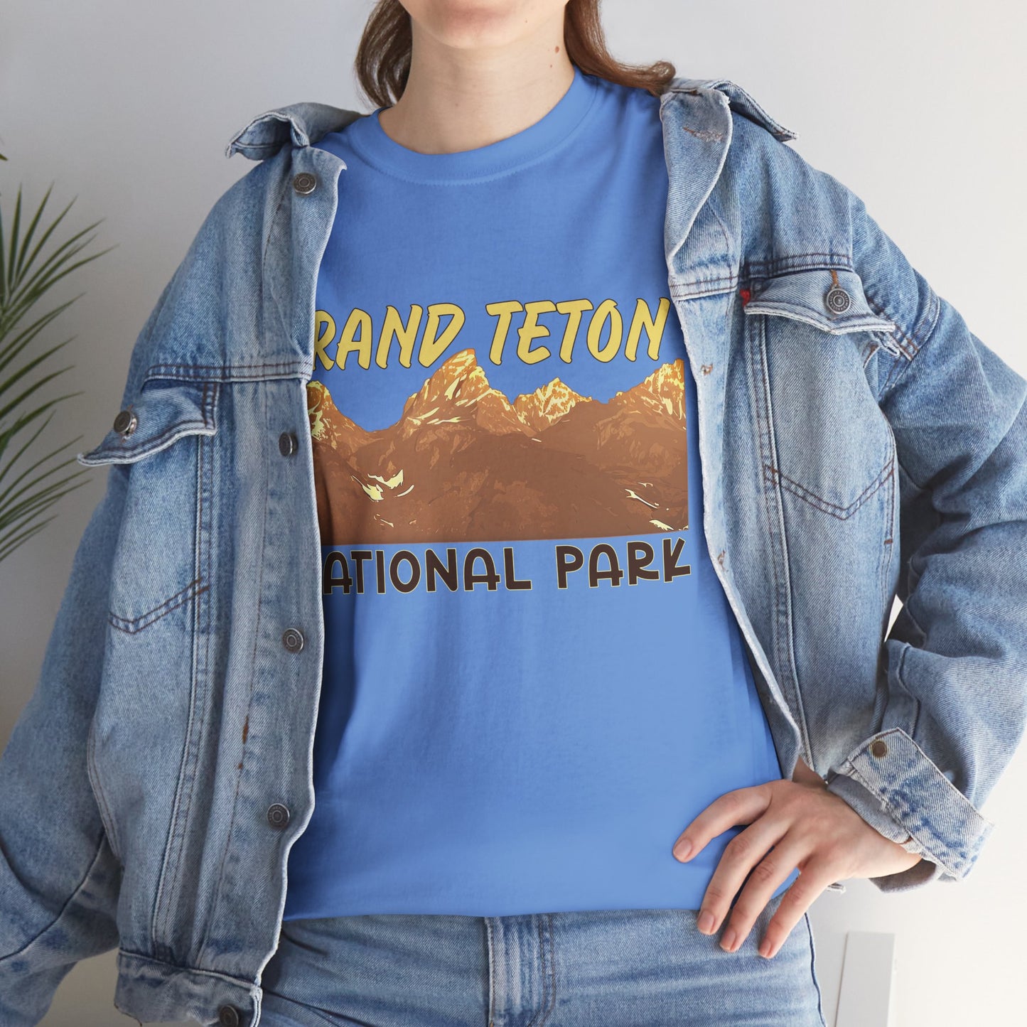 Grand Teton National Park Unisex Heavy 100% Cotton Tee