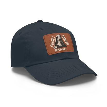 Devils Tower National Monument Dad Hat with Leather Patch