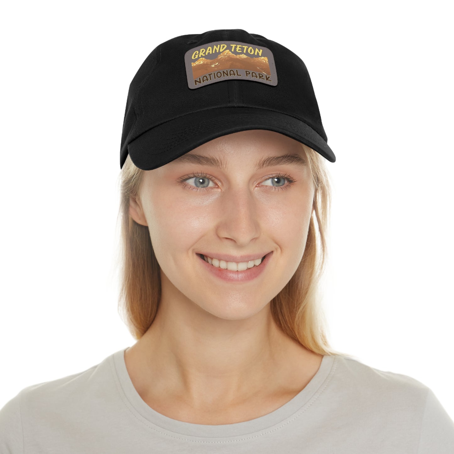 Grand Tetons National Park Dad Hat with Leather Patch