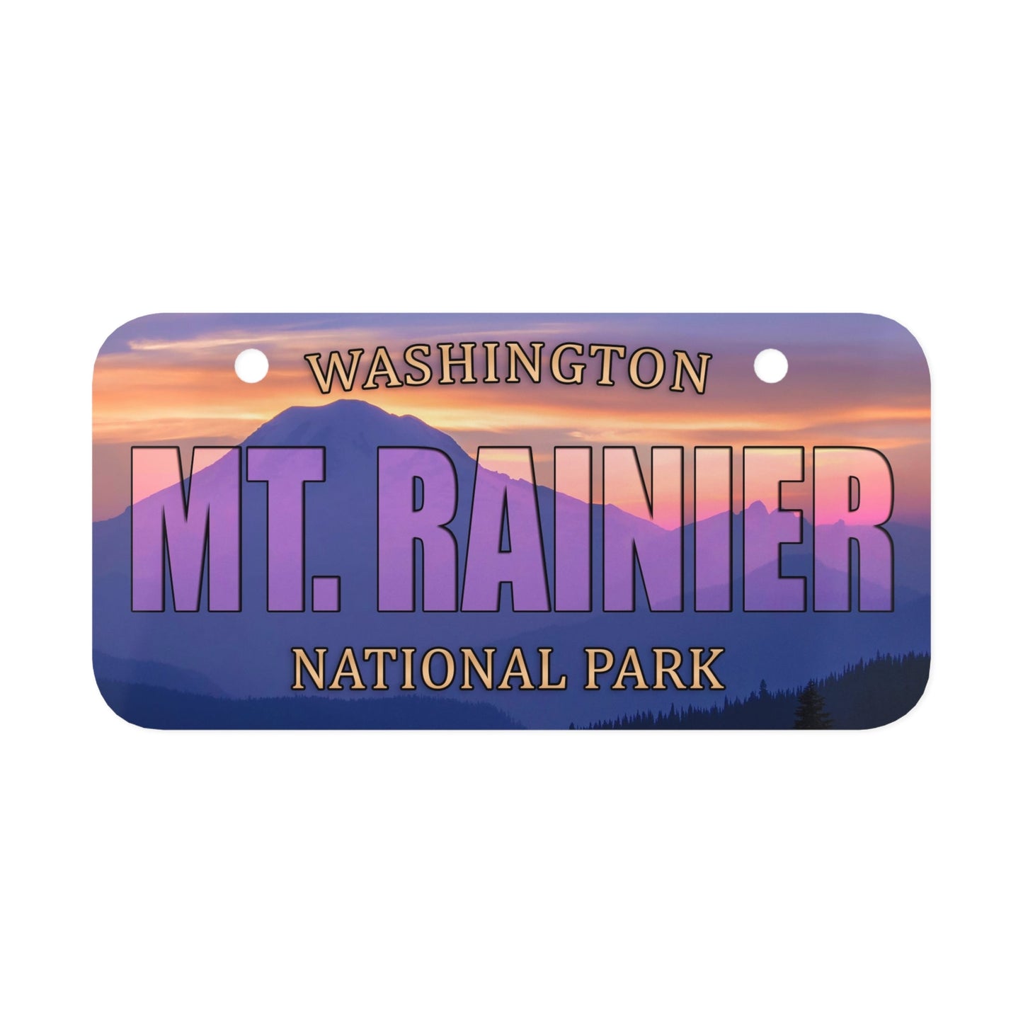 Mount Rainier National Park Custom License Plate