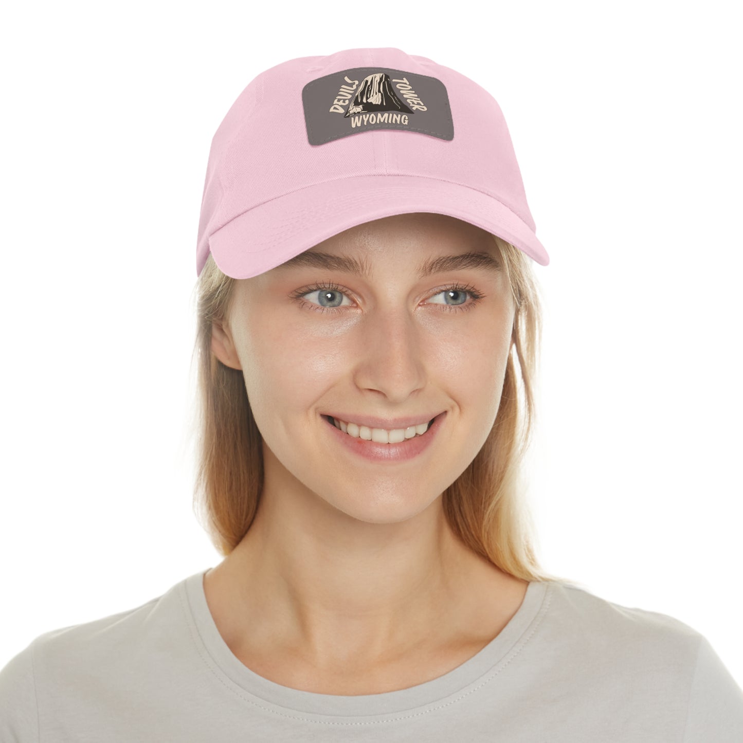 Devils Tower National Monument Dad Hat with Leather Patch