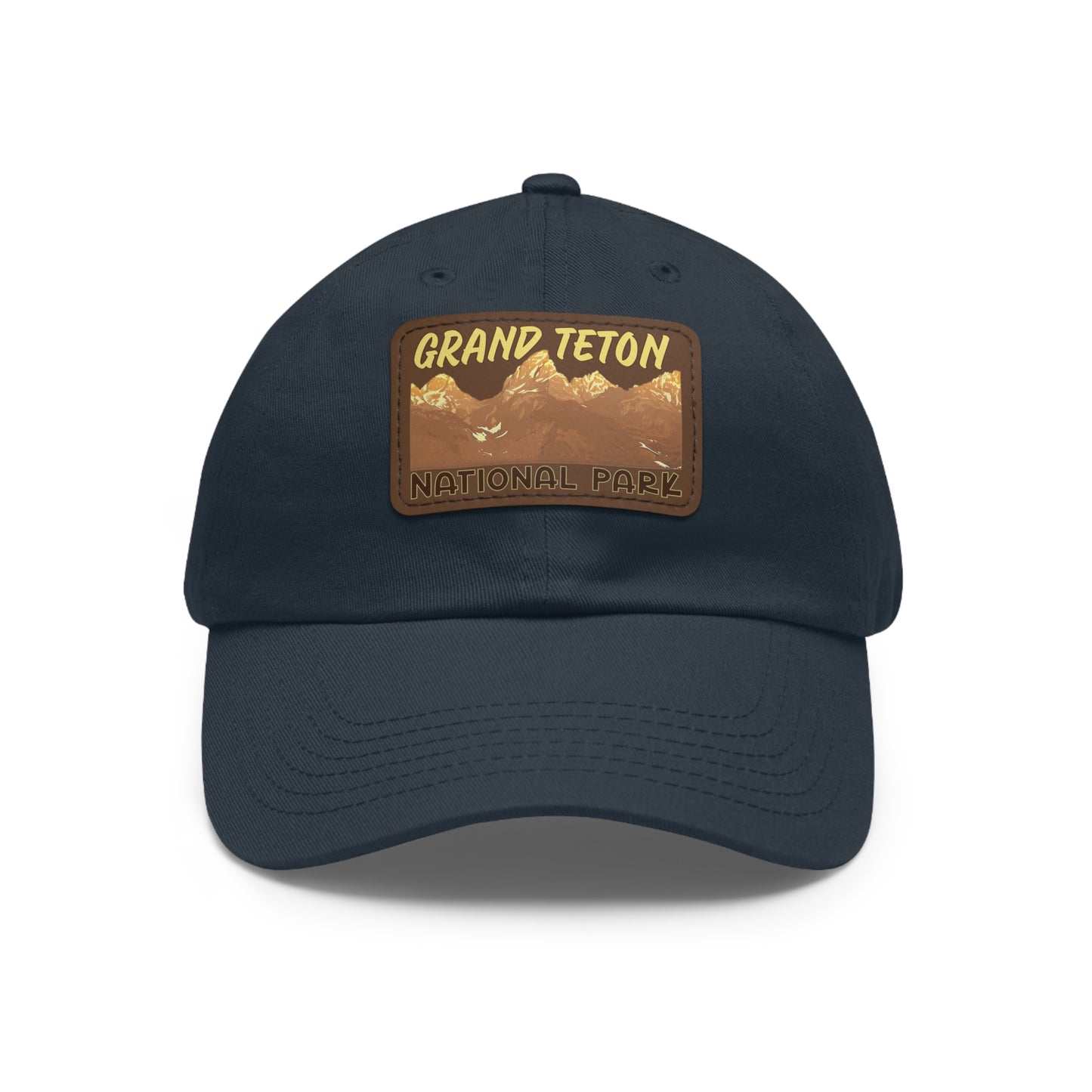 Grand Tetons National Park Dad Hat with Leather Patch
