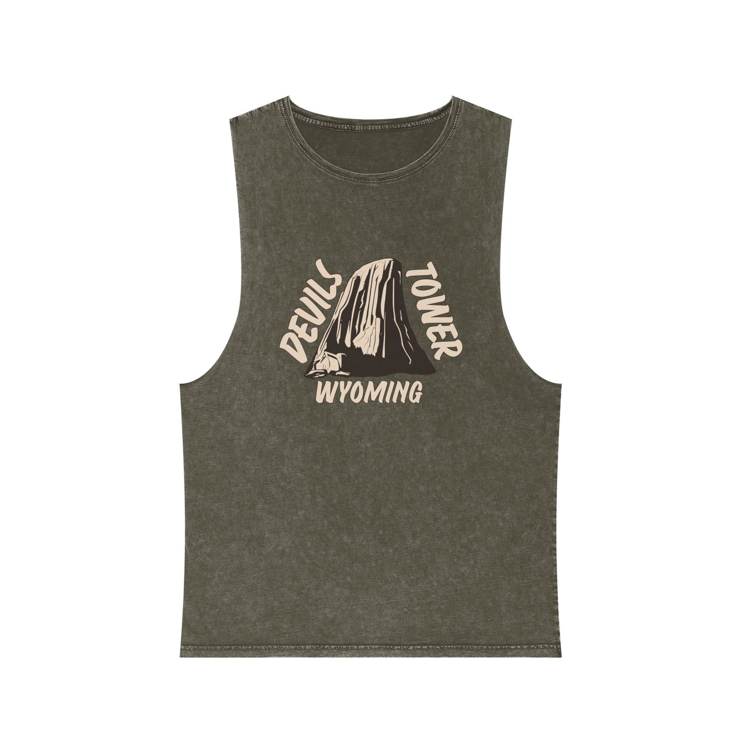 Devils Tower Unisex Stonewash Tank Top