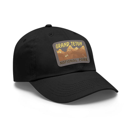 Grand Tetons National Park Dad Hat with Leather Patch