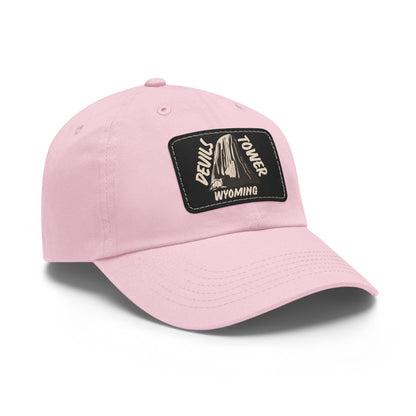 Devils Tower National Monument Dad Hat with Leather Patch