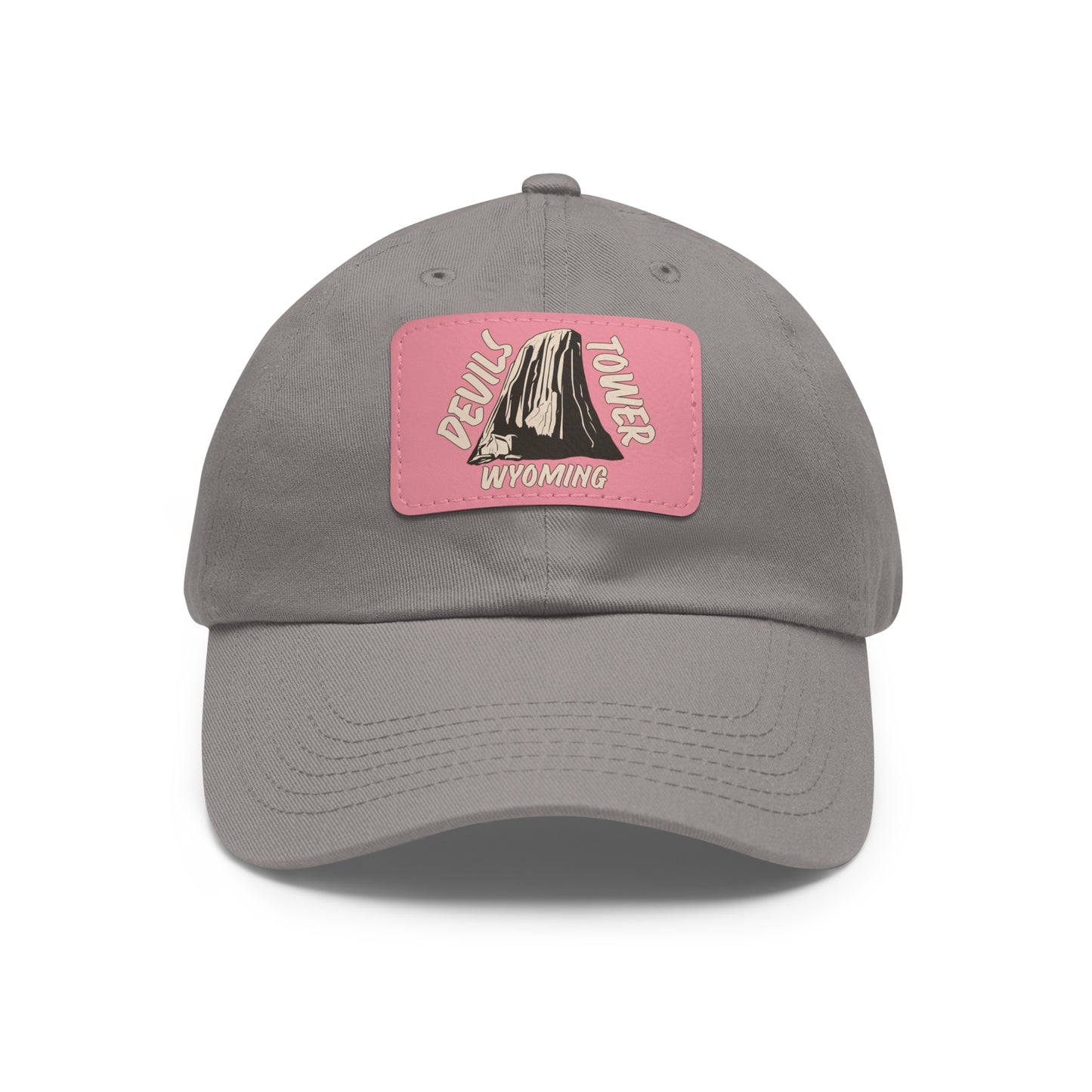 Devils Tower National Monument Dad Hat with Leather Patch