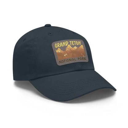Grand Tetons National Park Dad Hat with Leather Patch