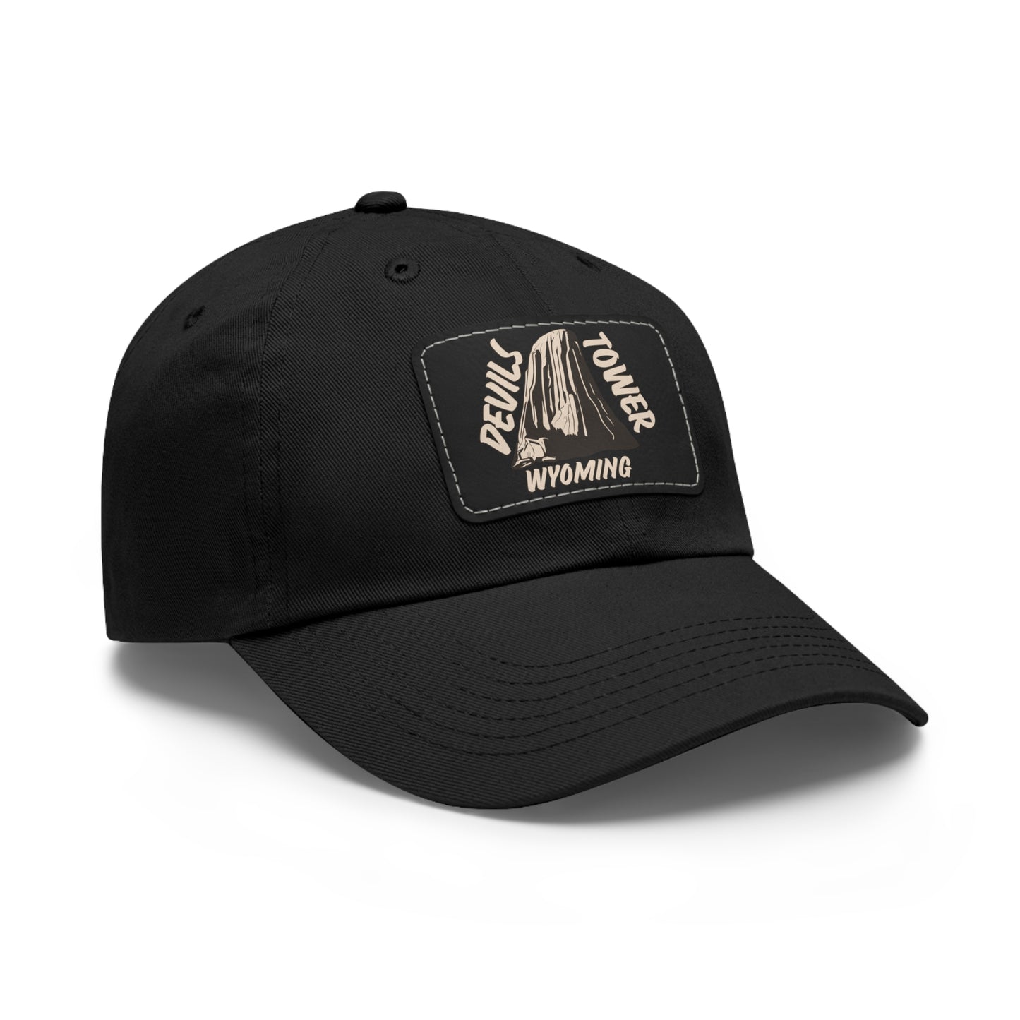 Devils Tower National Monument Dad Hat with Leather Patch