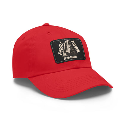 Devils Tower National Monument Dad Hat with Leather Patch