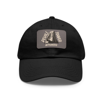 Devils Tower National Monument Dad Hat with Leather Patch