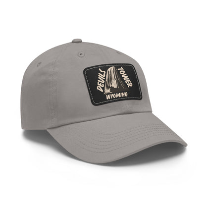 Devils Tower National Monument Dad Hat with Leather Patch