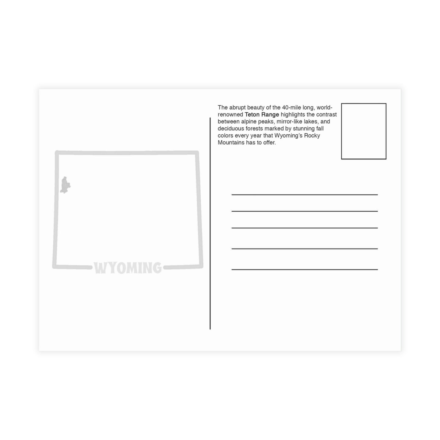 Grand Teton National Park Postcards