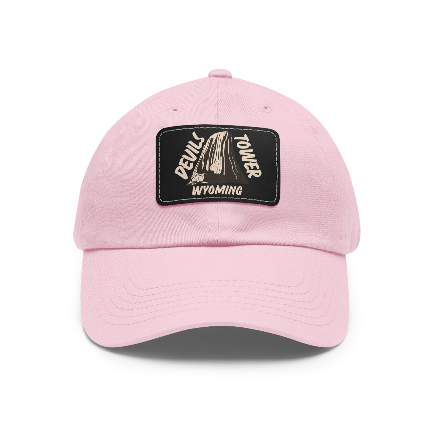 Devils Tower National Monument Dad Hat with Leather Patch