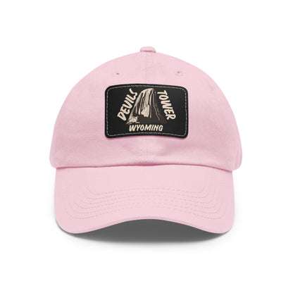 Devils Tower National Monument Dad Hat with Leather Patch