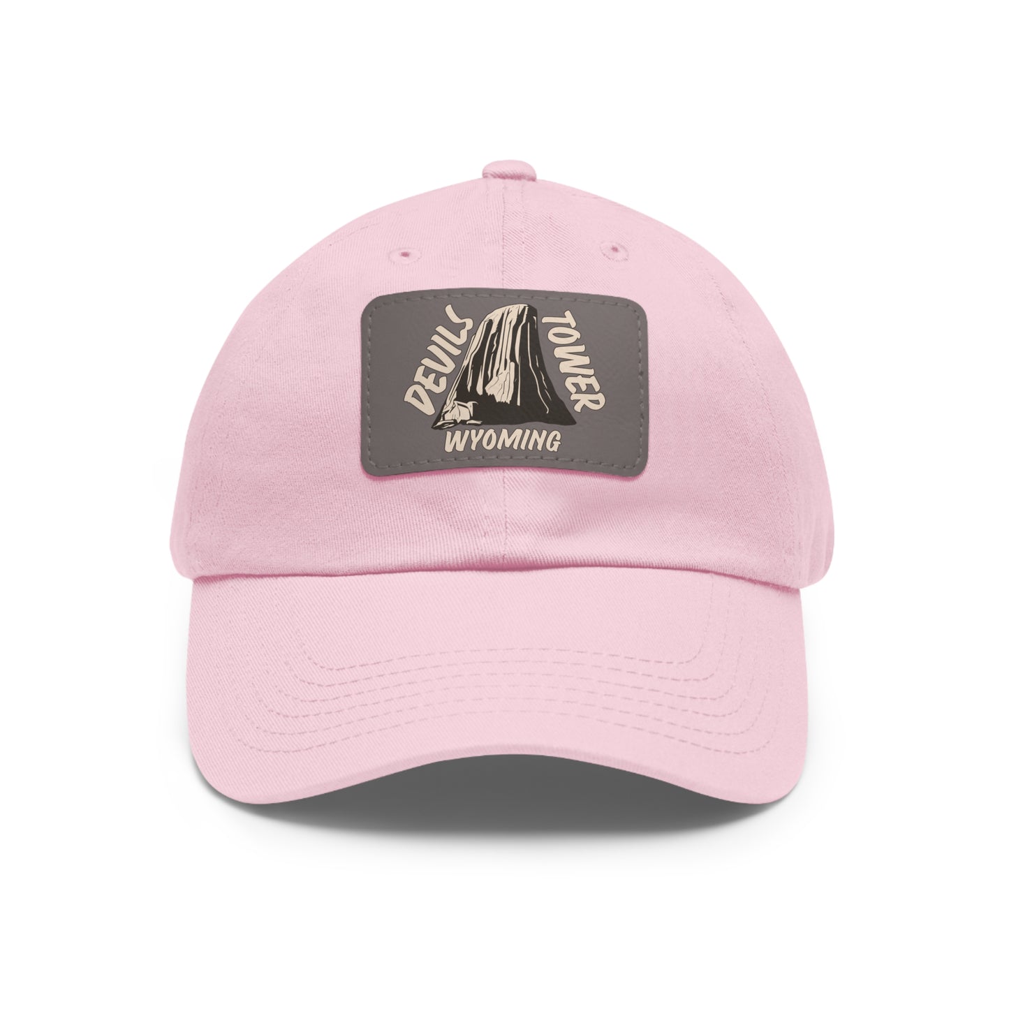 Devils Tower National Monument Dad Hat with Leather Patch