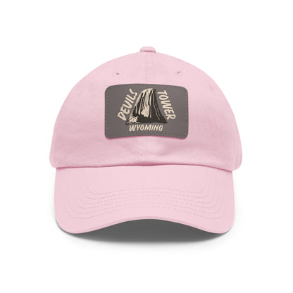 Devils Tower National Monument Dad Hat with Leather Patch