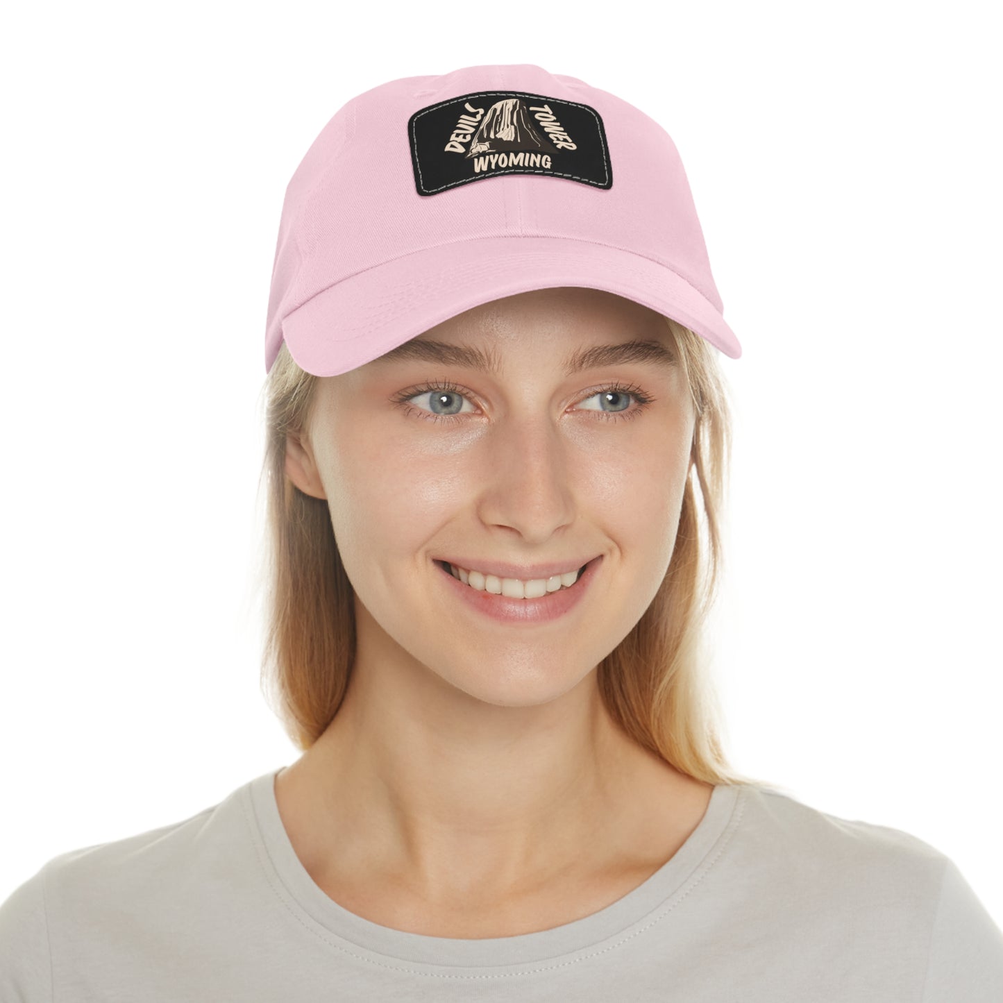 Devils Tower National Monument Dad Hat with Leather Patch