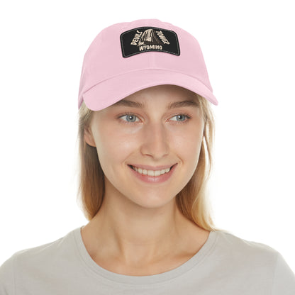 Devils Tower National Monument Dad Hat with Leather Patch