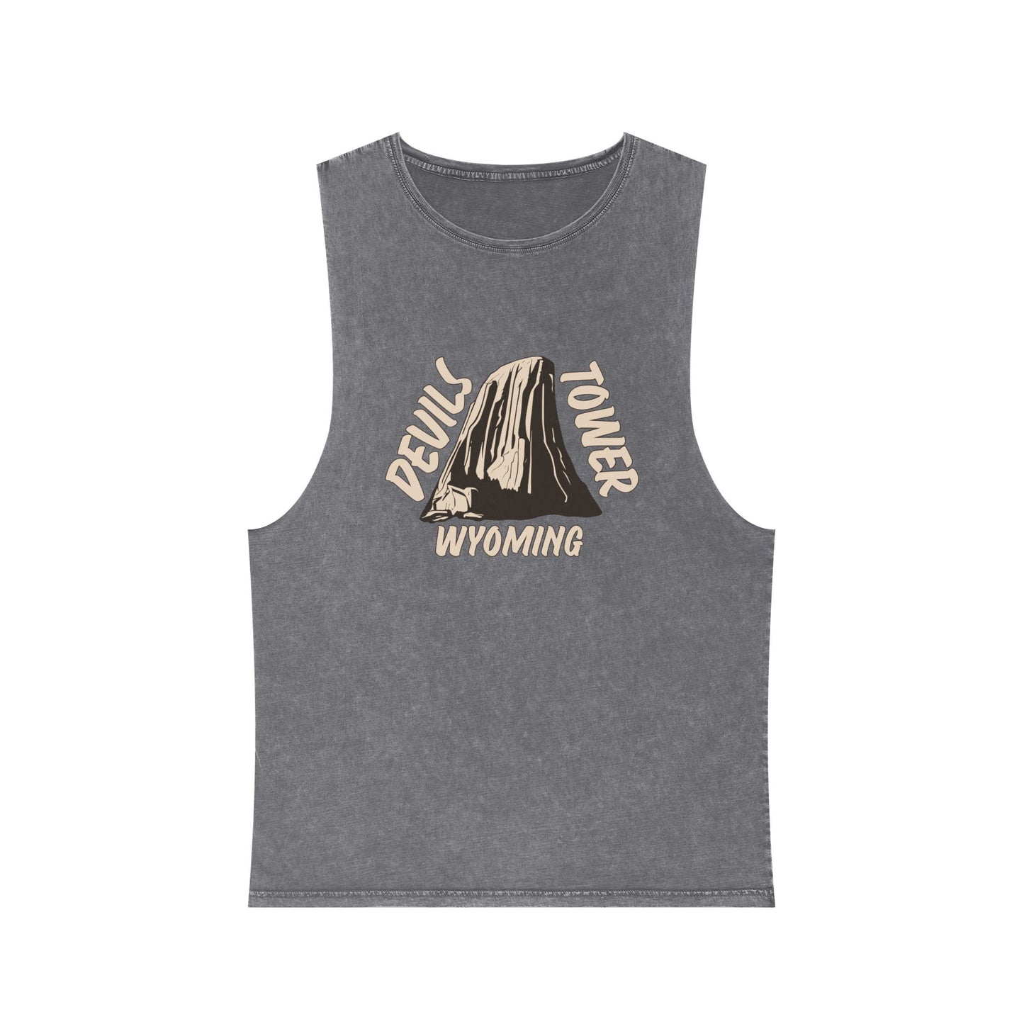 Devils Tower Unisex Stonewash Tank Top