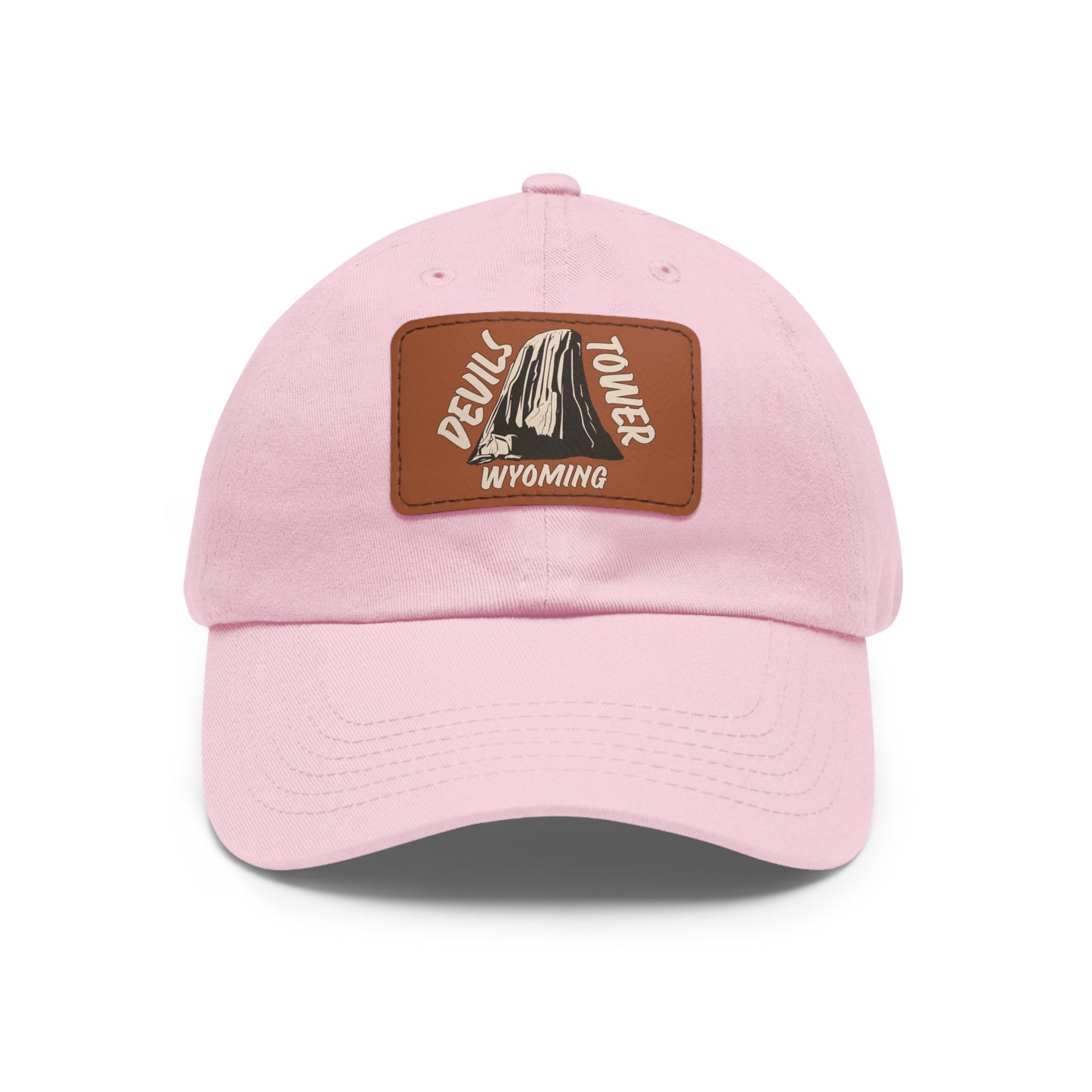 Devils Tower National Monument Dad Hat with Leather Patch
