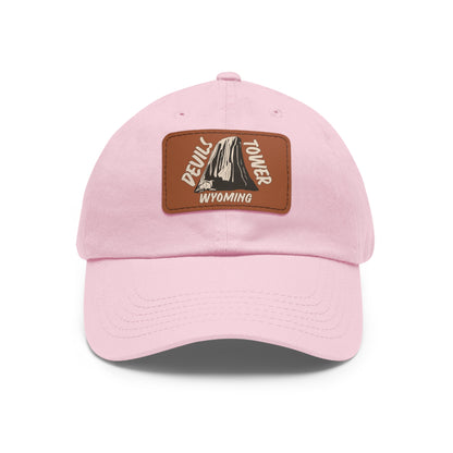 Devils Tower National Monument Dad Hat with Leather Patch