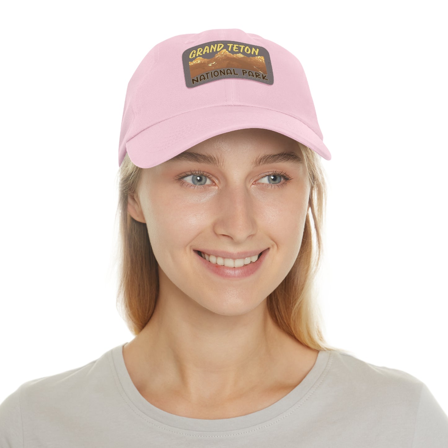 Grand Tetons National Park Dad Hat with Leather Patch