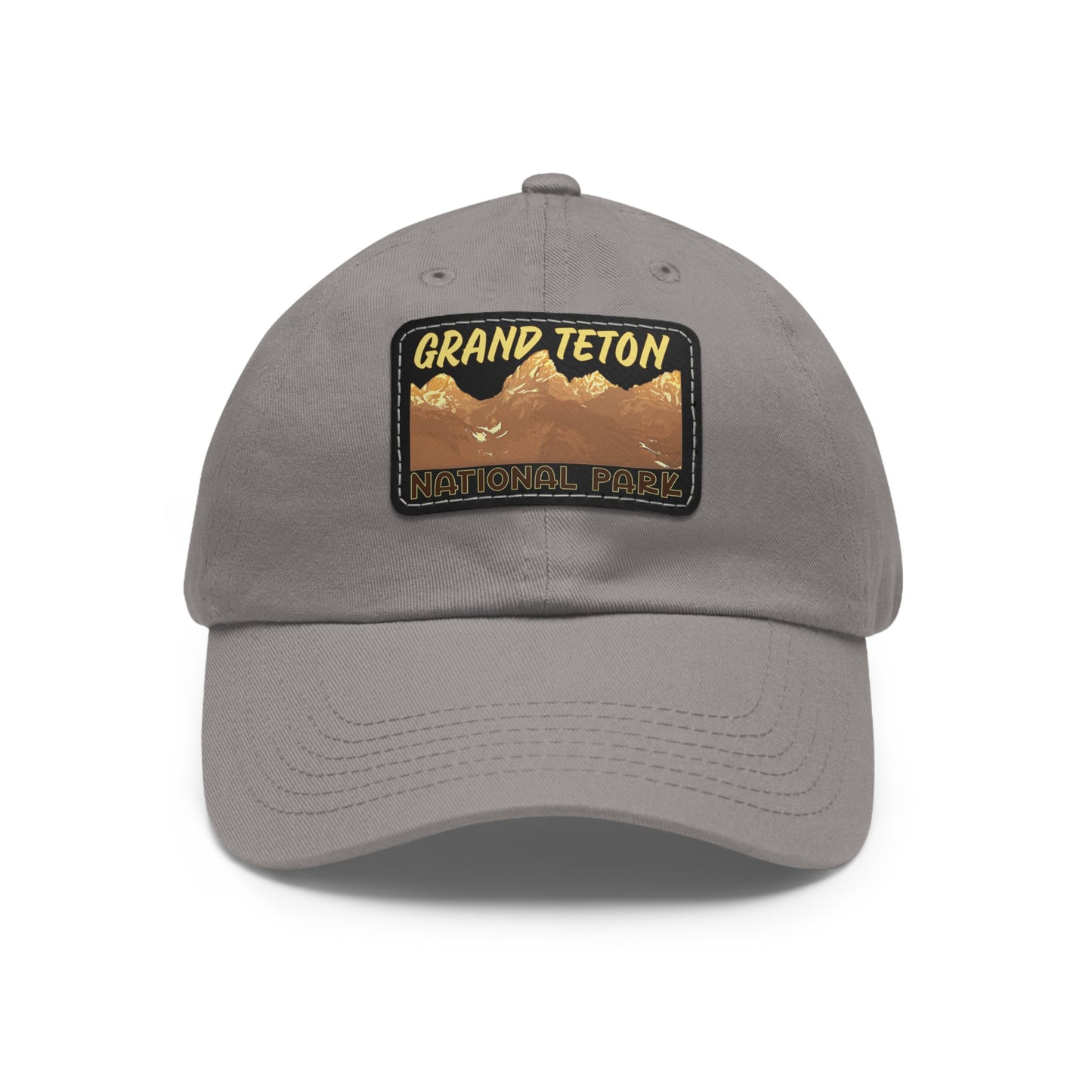 Grand Tetons National Park Dad Hat with Leather Patch