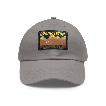 Grand Tetons National Park Dad Hat with Leather Patch