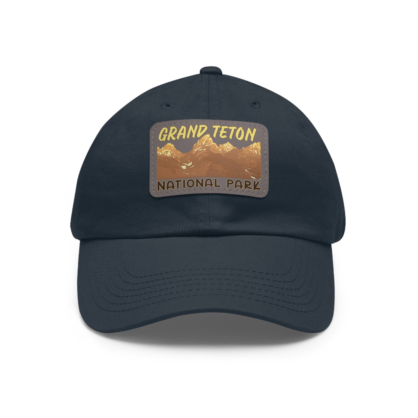 Grand Tetons National Park Dad Hat with Leather Patch