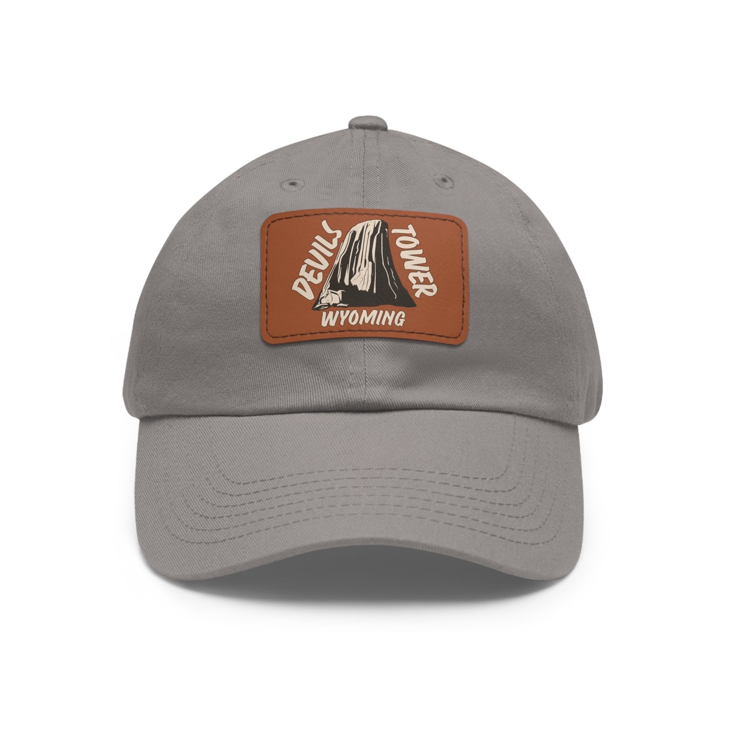 Devils Tower National Monument Dad Hat with Leather Patch