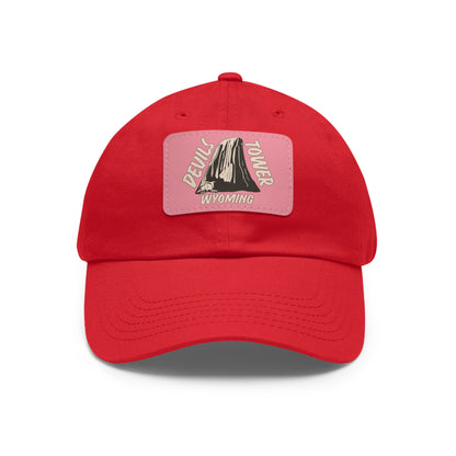 Devils Tower National Monument Dad Hat with Leather Patch