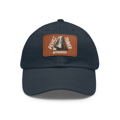 Devils Tower National Monument Dad Hat with Leather Patch