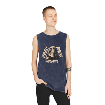 Devils Tower Unisex Stonewash Tank Top