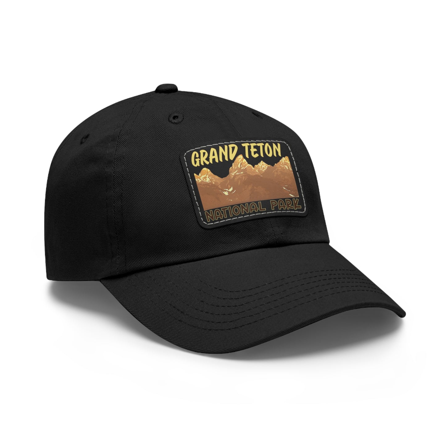 Grand Tetons National Park Dad Hat with Leather Patch
