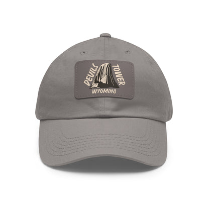 Devils Tower National Monument Dad Hat with Leather Patch